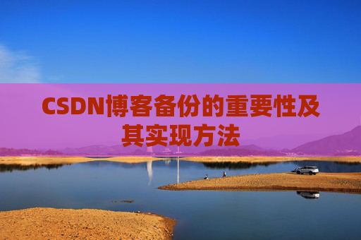 CSDN博客备份的重要性及其实现方法